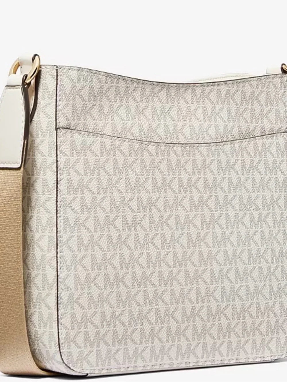 Michael Kors Beige/Cream Signature Canvas Crossbody Bag